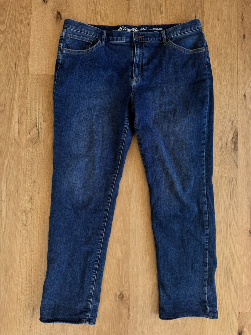Eddie Bauer Flannel Lined Jeans Womens 16 Boyfriend Fit Warm Winter Denim